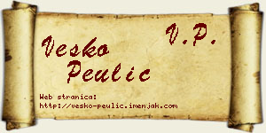 Vesko Peulić vizit kartica